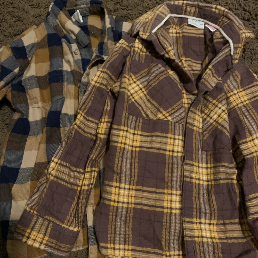 Set of two toddler boys flannels